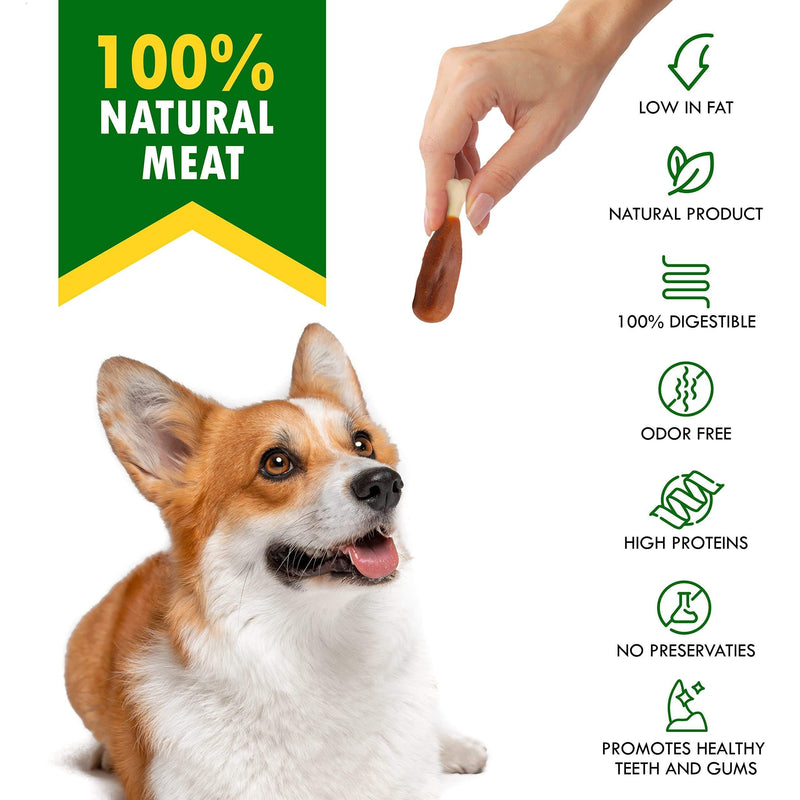 Dog Calcium Bones Wrapped Chicken & Rawhide Free Chew Treats   Pet Healthy Dried Snacks & Grain Free Organic Meat   Bulk…