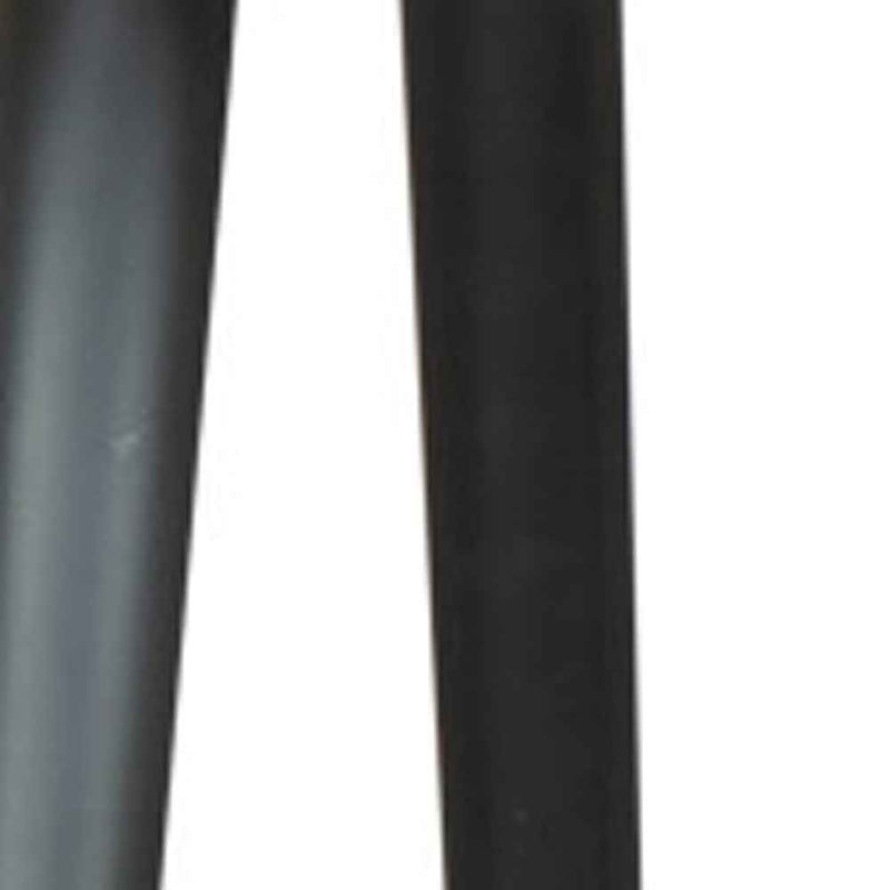 20" Gold and Black Mirrored Glass and Iron Round End Table