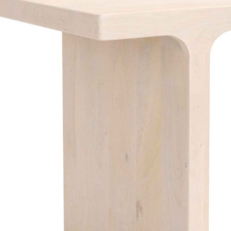 20" Natural Solid Wood Pedestal End Table