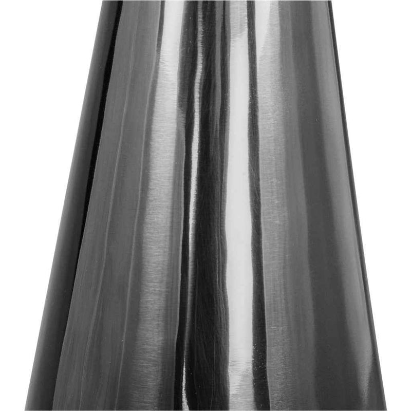 23" White And Black Marble And Steel Round Pedestal End Table