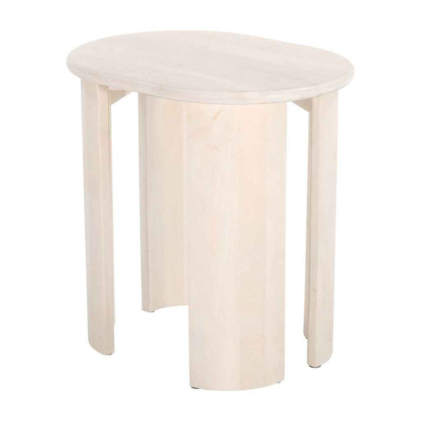 24" Natural Solid Wood Oval End Table