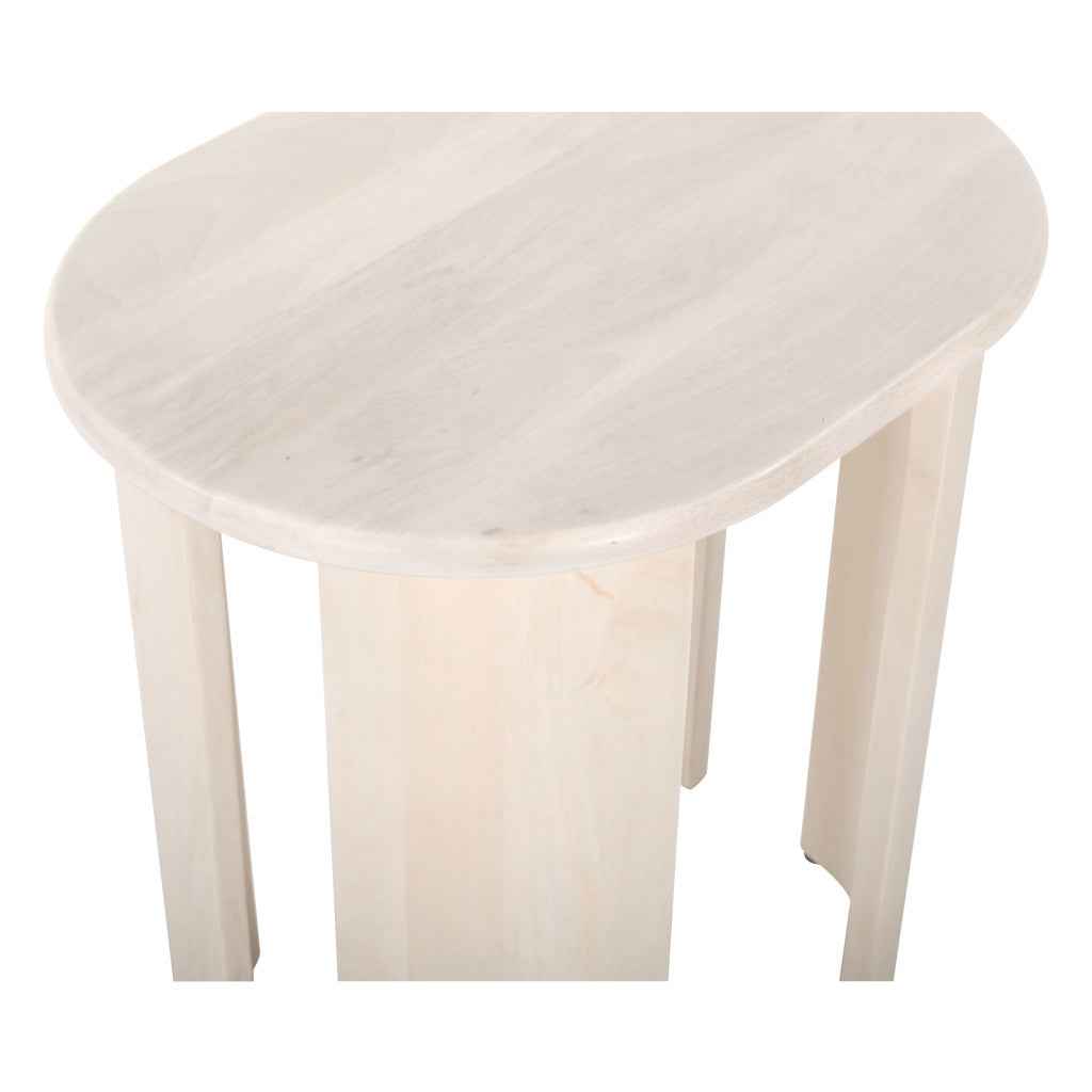 24" Natural Solid Wood Oval End Table
