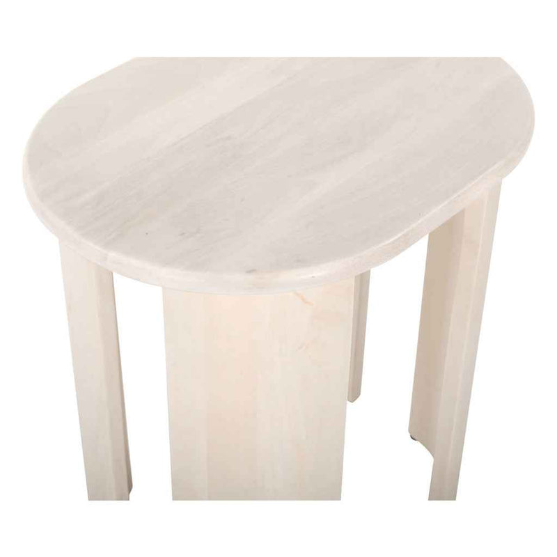24" Natural Solid Wood Oval End Table