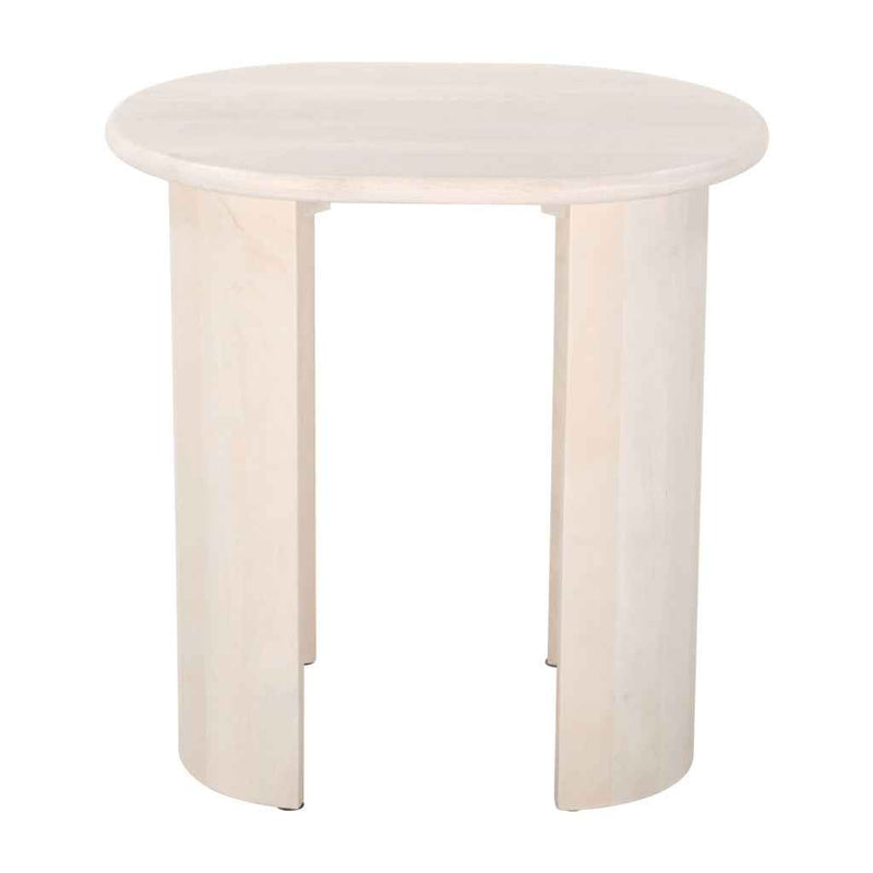24" Natural Solid Wood Oval End Table