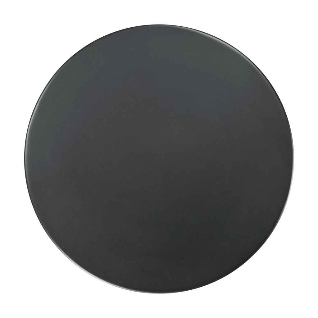 20" Black Iron Round Pedestal End Table