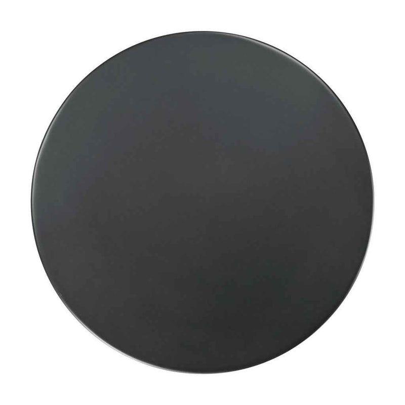 20" Black Iron Round Pedestal End Table