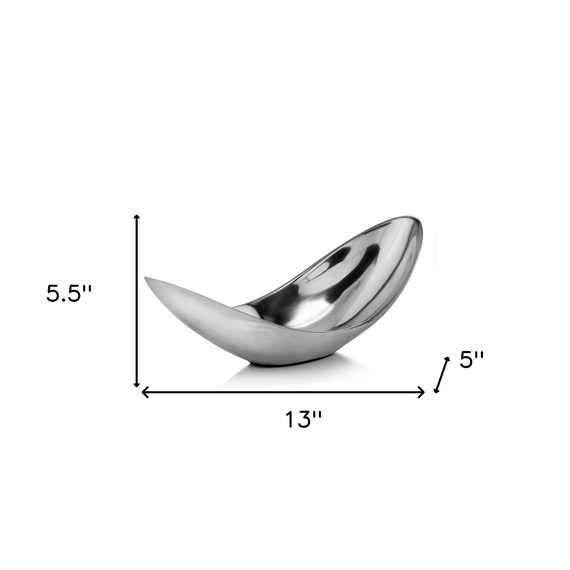 13" Aluminum Modern Twisted Centerpiece Bowl - Kitchen & Dining