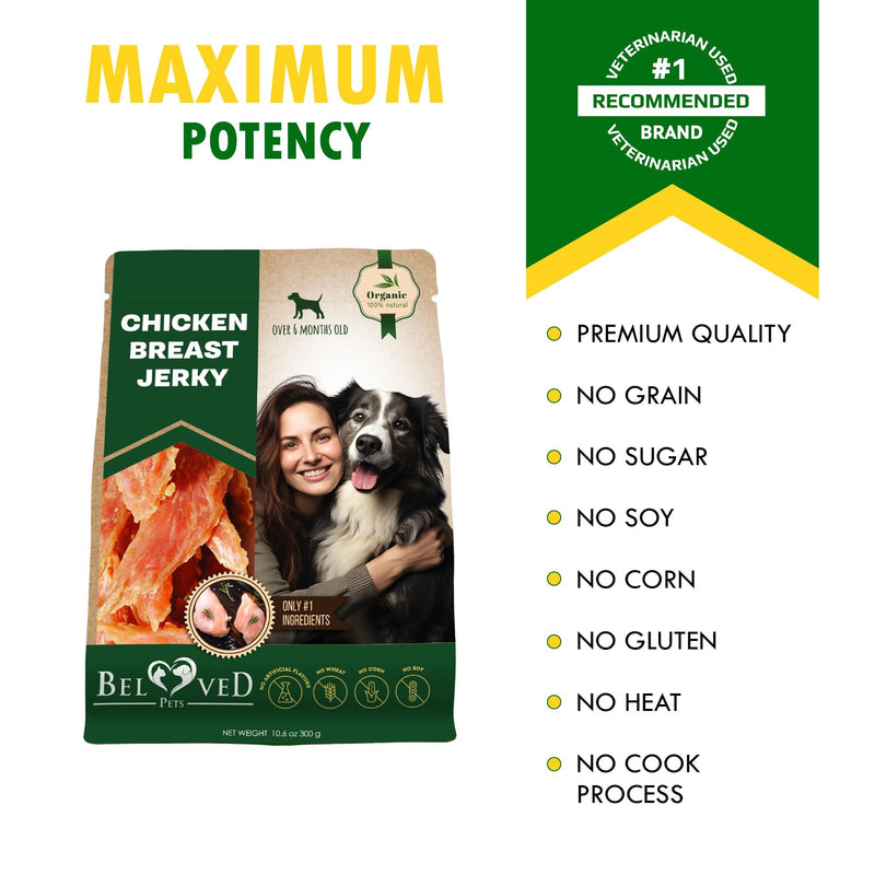 Chicken Jerky Dog Treats & All Natural and Organic Healthy Snacks for Large & Small Dogs   Grain Free and High Protein…