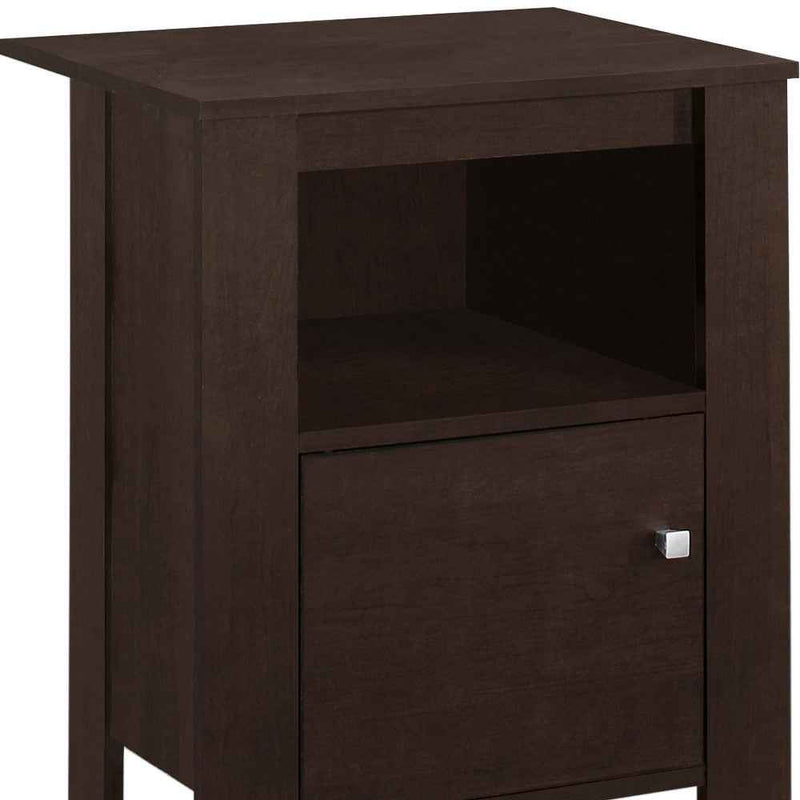 24" Espresso Wood Nightstand