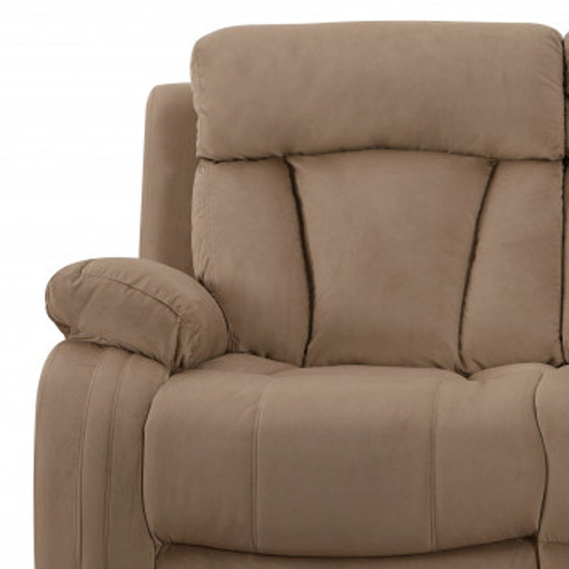 40" Modern Beige Fabric Sofa - Living Room