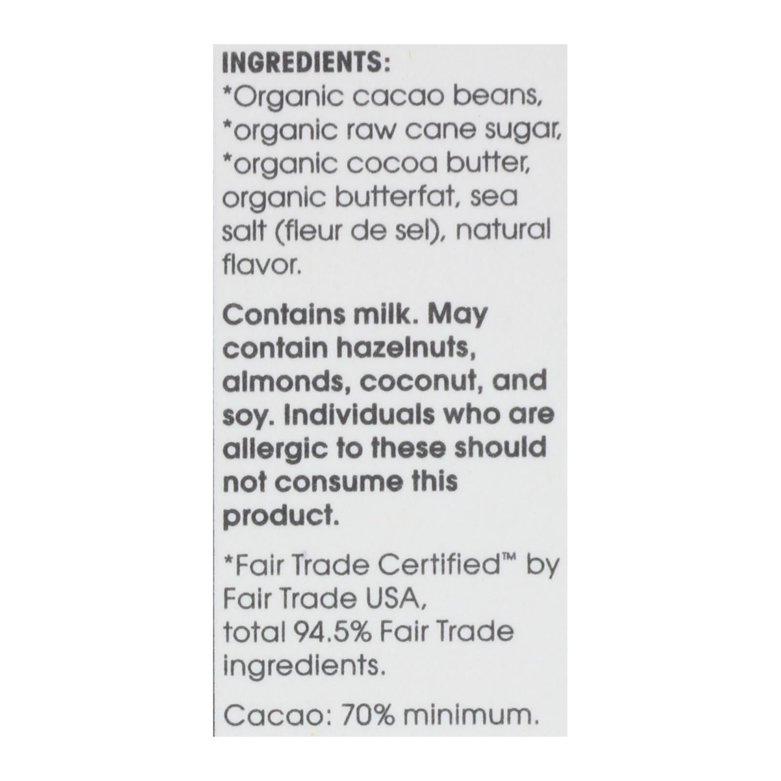 Alter Eco Americas Chocolate - Organic - Dark Salted Brown Butter - 2.82 Oz - Case Of 12 - Eco-Friendly Home & Grocery