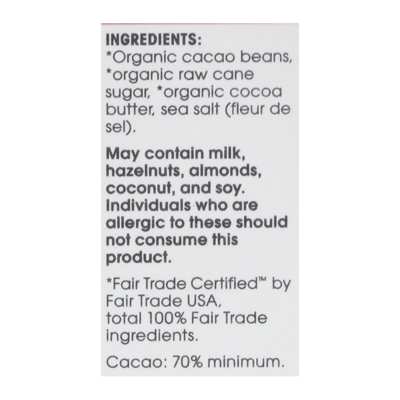 Alter Eco Americas Organic Chocolate Bar - Deep Dark Sea Salt - 2.82 Oz Bars - Case Of 12 - Eco-Friendly Home & Grocery