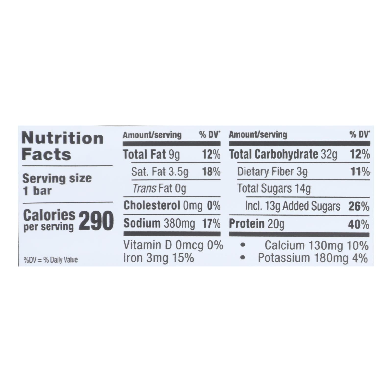 Probar Peanut Butter Chocolate Core Bar - Case Of 12 - 2.46 Oz - GreatEagleInc