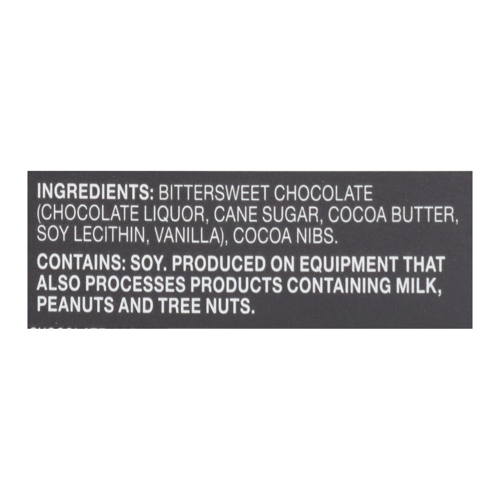 Endangered Species Natural Chocolate Bars - Dark Chocolate - 72 Percent Cocoa - Cacao Nibs - 3 Oz Bars - Case Of 12 - GreatEagleInc