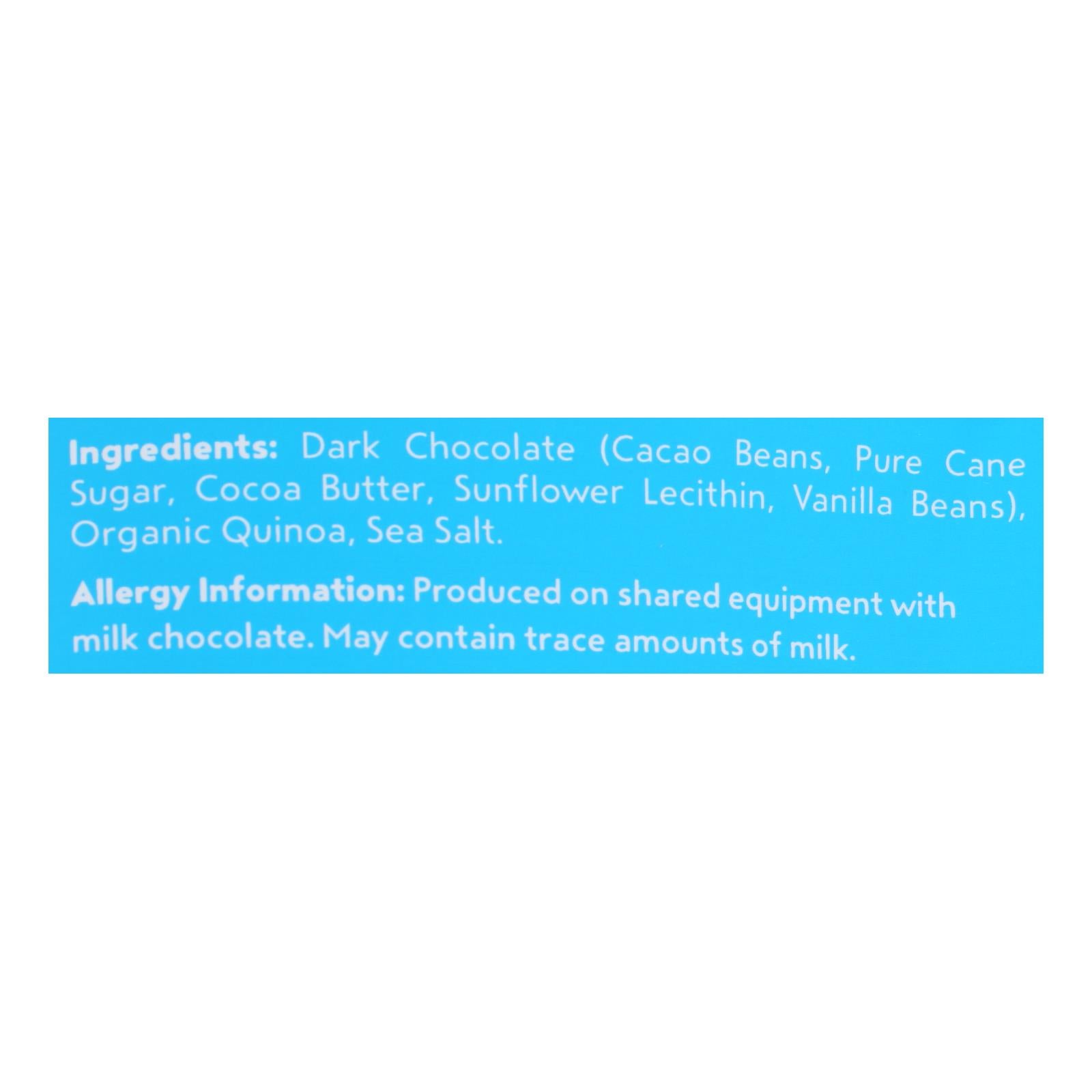 Undercover Quinoa Dark Chocolate + Sea Salt Crispy Quinoa Snack  - Case Of 12 - 2 Oz - GreatEagleInc