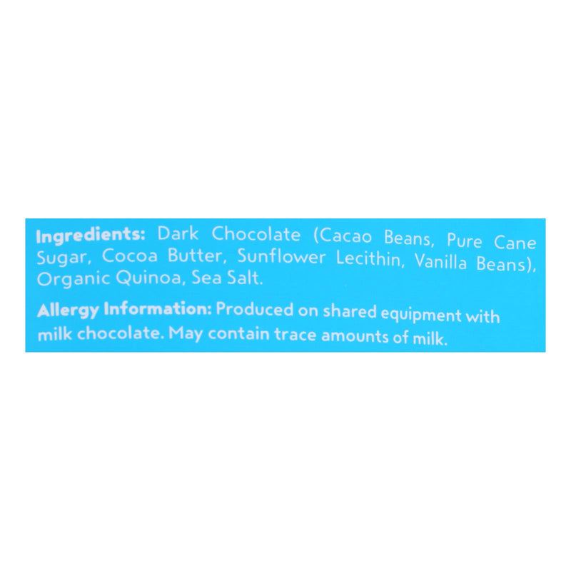 Undercover Quinoa Dark Chocolate + Sea Salt Crispy Quinoa Snack  - Case Of 12 - 2 Oz - GreatEagleInc