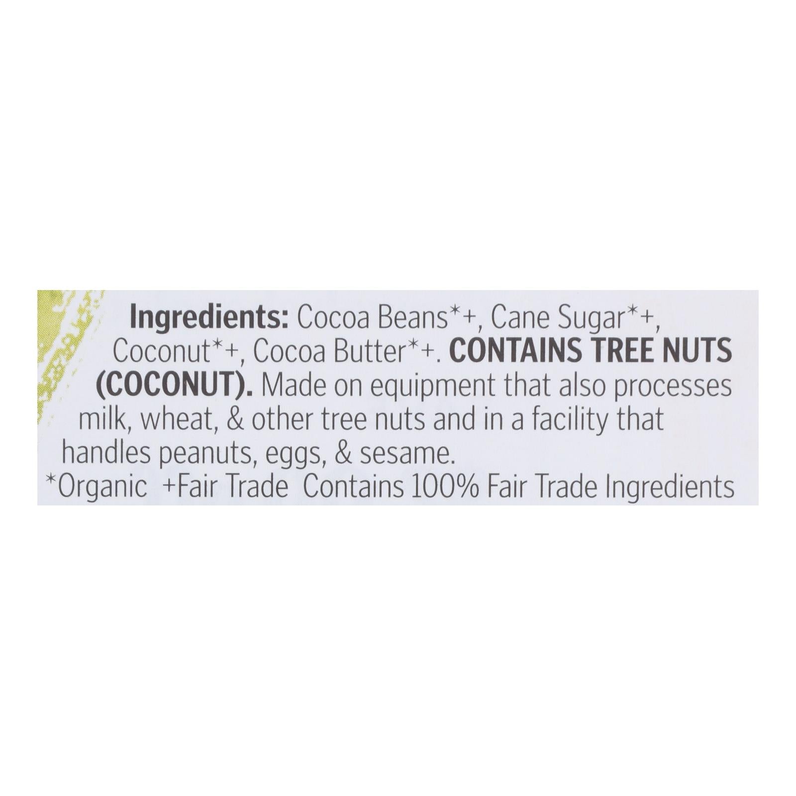 Theo Chocolate Organic Chocolate Bar - Classic - Dark Chocolate - 70 Percent Cacao - Coconut - 3 Oz Bars - Case Of 12 -…