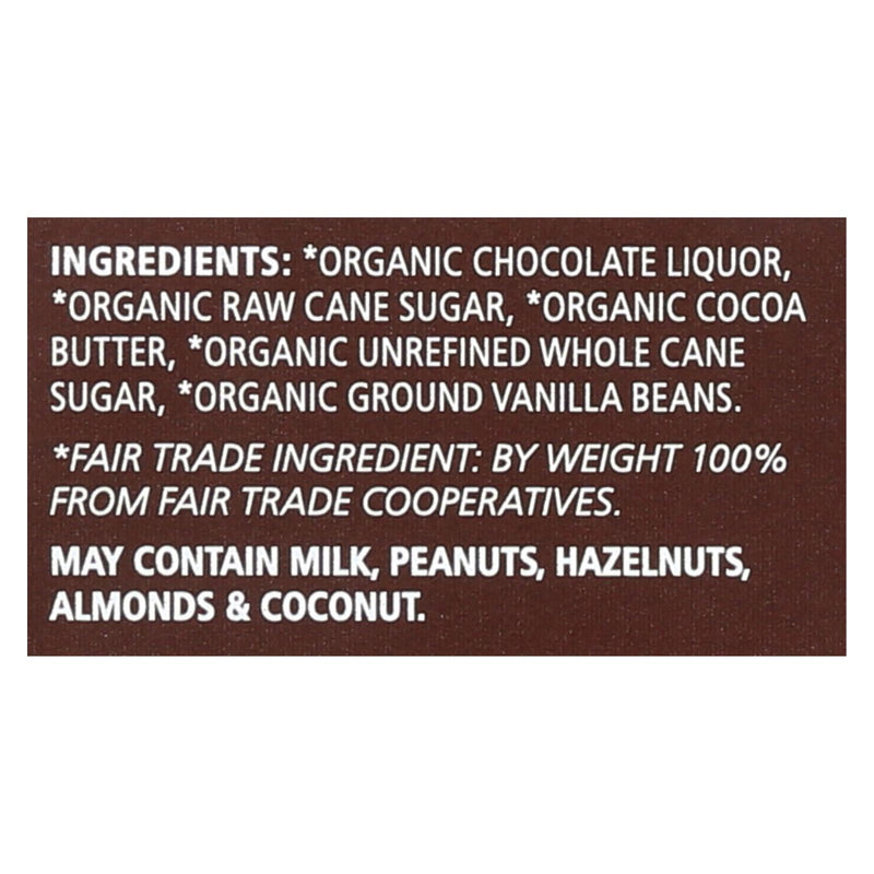 Equal Exchange Organic Chocolate Bar - Very Dark - Case Of 12 - 2.8 Oz. - GreatEagleInc