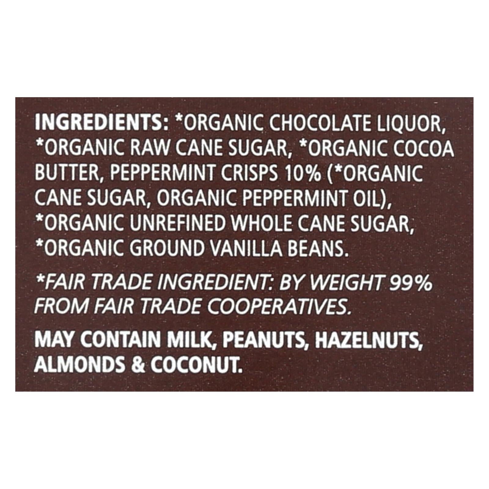 Equal Exchange Organic Dark Chocolate Bar - Mint Crunch - Case Of 12 - 2.8 Oz. - GreatEagleInc
