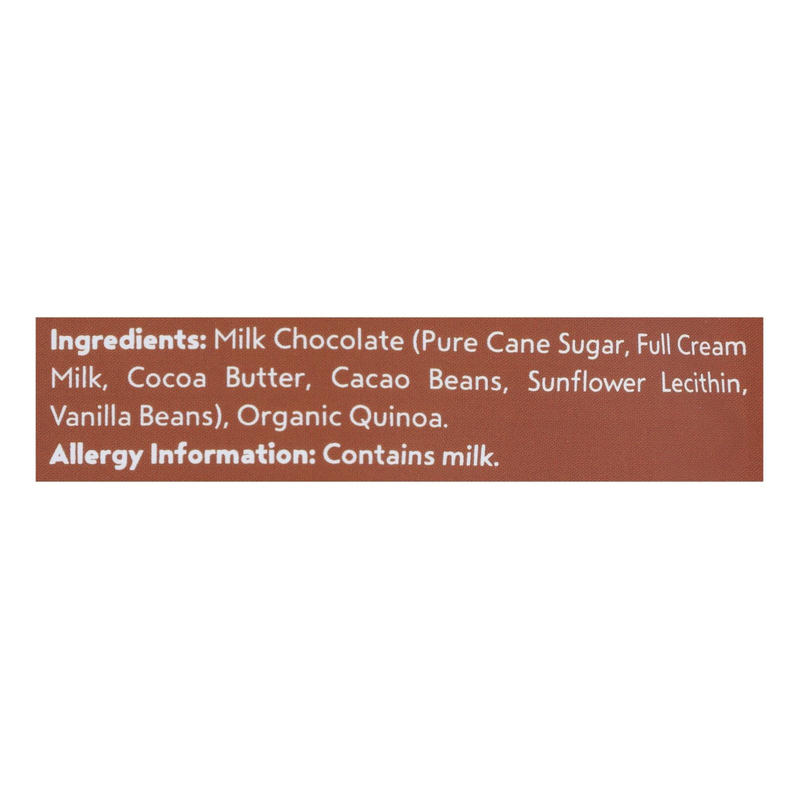 Undercover Quinoa - Crispy Quinoa Milk Choco - Case Of 12 - 2 Oz - GreatEagleInc