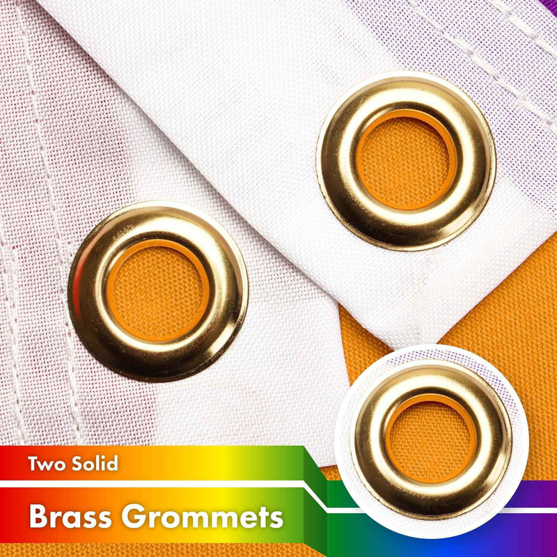 G128 Combo Pack: American USA Flag 3x5 Ft & LGBT Rainbow Pride Flag 3x5 Ft | Both LiteWeave Pro Series Printed 150D Polyester, Brass Grommets