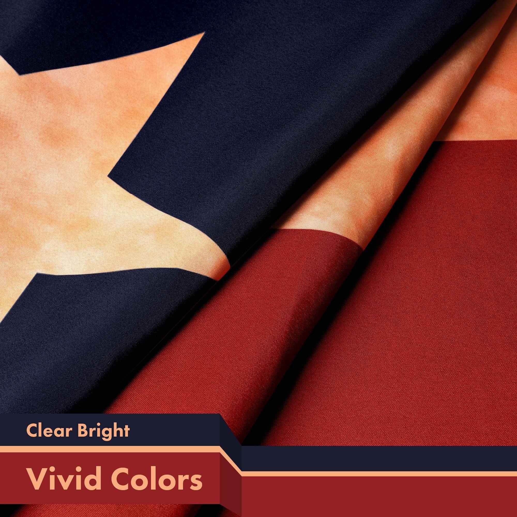 G128 3 Pack: Texas Tea-Stained Flag | 3x5 Ft | LiteWeave Pro Series Printed 300D Polyester | Indoor/Outdoor, Vibrant Colors, Brass Grommets, Thicker and More Durable Than 100D 75D Polyester