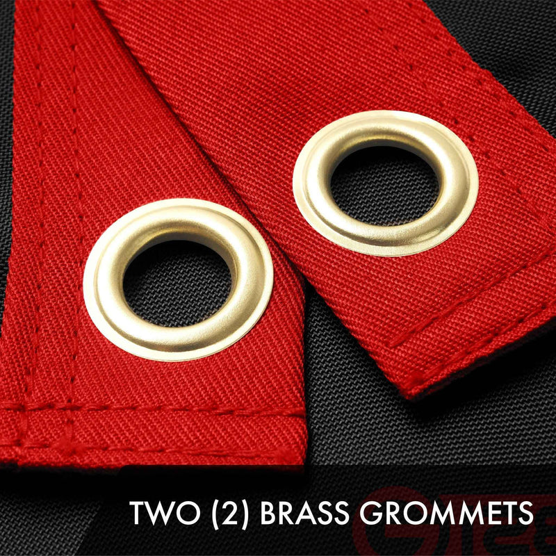 G128 Pirate Jolly Roger Red Head Scarf Flag | 1x1.5 Ft | ToughWeave Series Embroidered 300D Polyester | Novelty Flag, Embroidered Design, Indoor/Outdoor, Brass Grommets