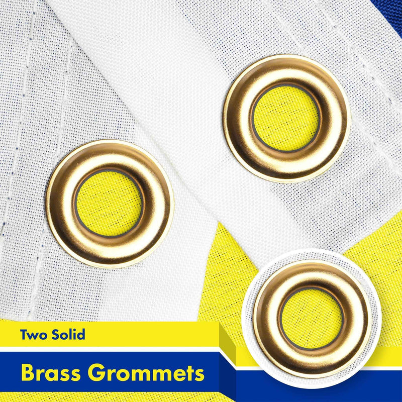 G128 Combo Pack: American USA Flag 3x5 Ft & Oregon Double Sided Flag 3x5 Ft, Both Printed 150D Polyester, Indoor/Outdoor, Brass Grommets