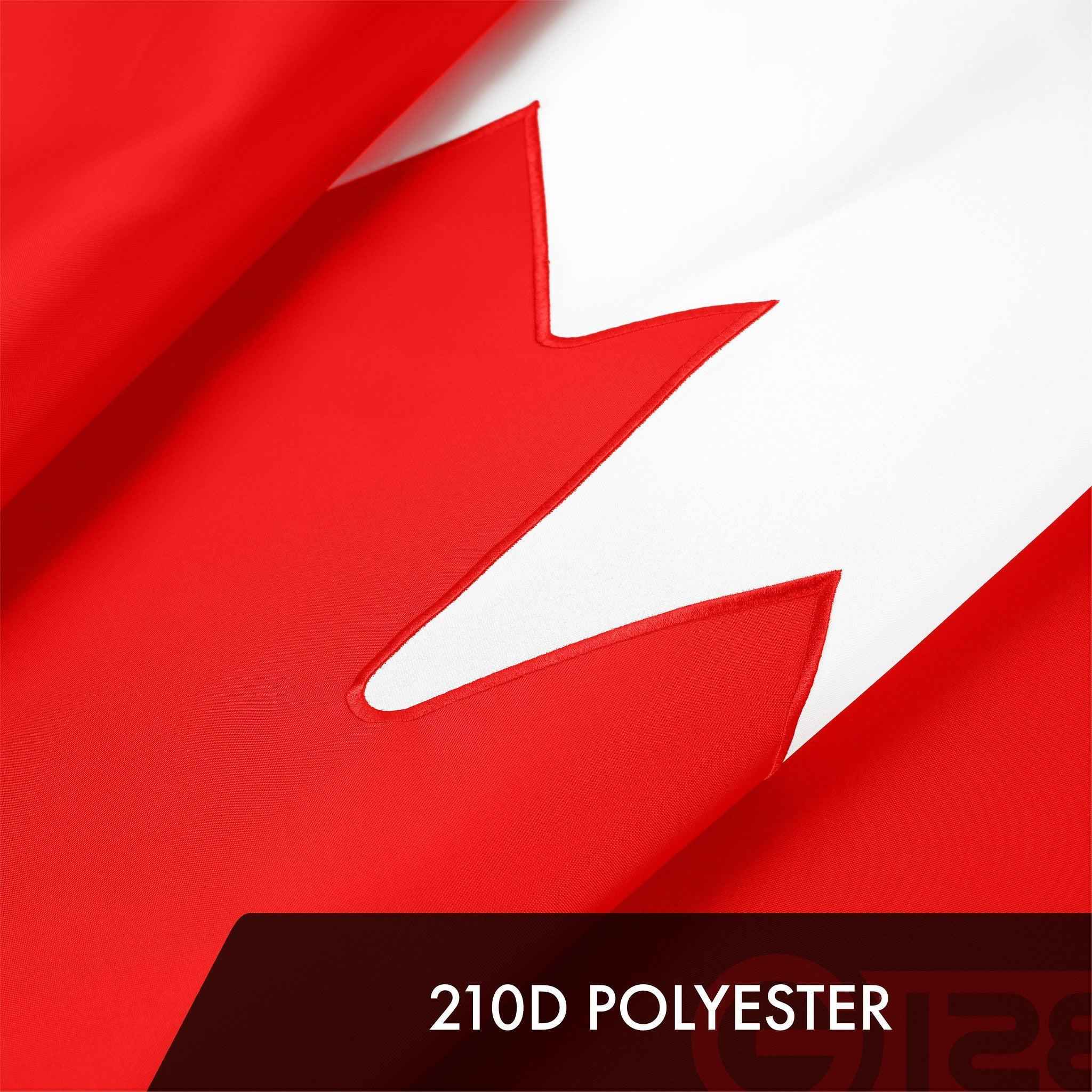 G128 5 Pack: Canada Canadian Flag | 3x5 Ft | ToughWeave Series Embroidered 210D Polyester | Country Flag, Embroidered Design, Indoor/Outdoor, Vibrant Colors, Brass Grommets