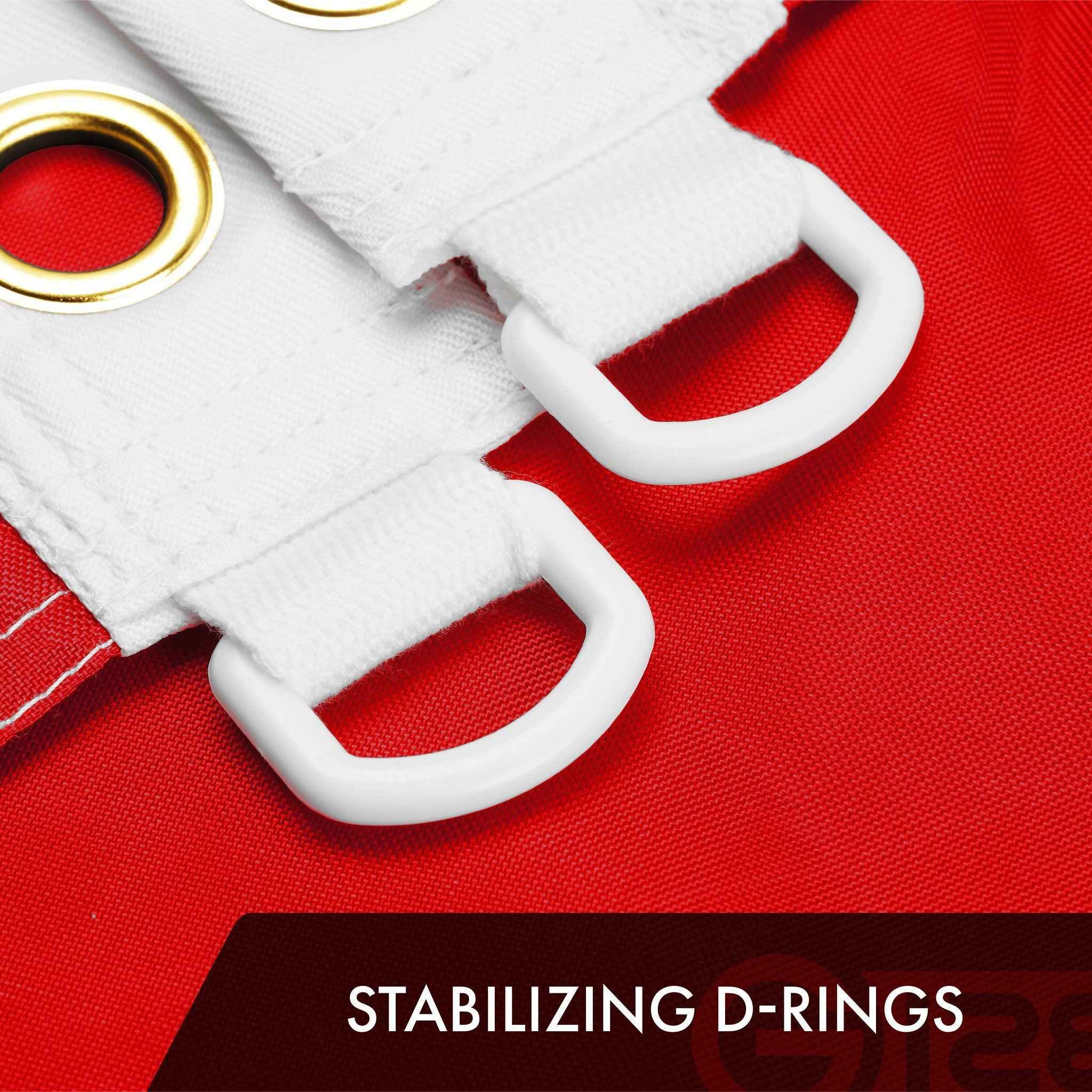 G128 3 Pack: Canada Canadian Flag | 5x8 Ft | ToughWeave Series Embroidered 300D Polyester | Country Flag, Embroidered Design, Indoor/Outdoor, Brass Grommets