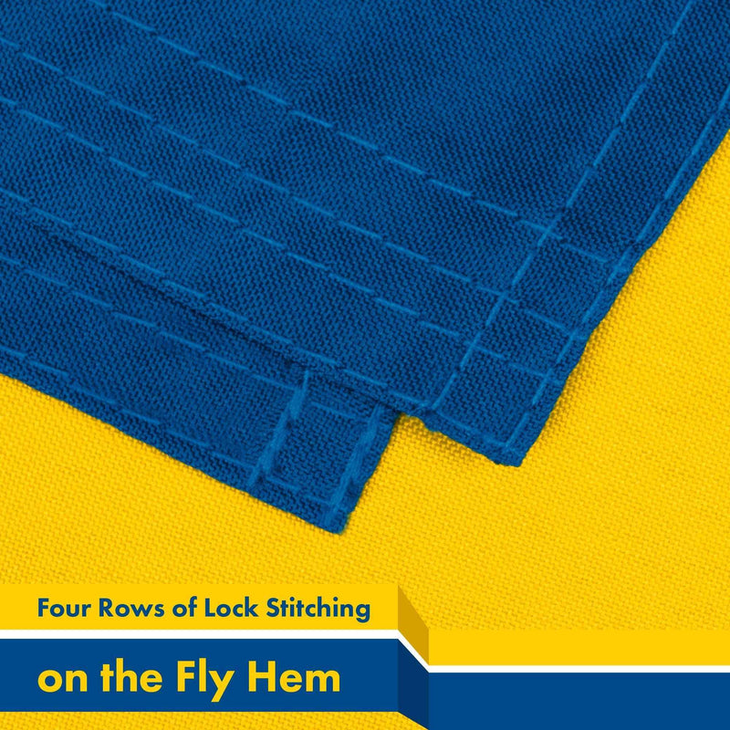 G128 Combo Pack: USA American Flag 3x5 Ft 150D Printed Stars & Sweden (Swedish) Flag 3x5 Ft 150D Printed