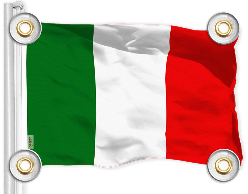G128 Combo Pack: American USA Flag 3x5 Ft & Italy Italian Flag 3x5 Ft | Both LiteWeave Pro Series Printed 150D Polyester, 4 Corner Brass Grommets, Perfect For Balcony/Wall