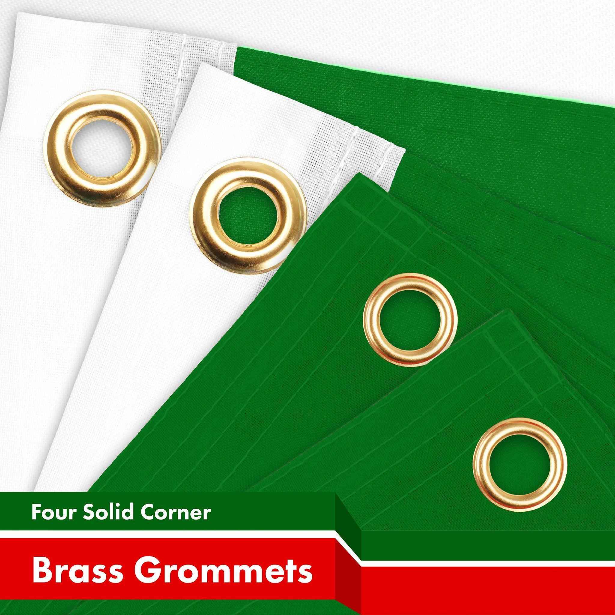 G128 Combo Pack: American USA Flag 3x5 Ft & Italy Italian Flag 3x5 Ft | Both LiteWeave Pro Series Printed 150D Polyester, 4 Corner Brass Grommets, Perfect For Balcony/Wall