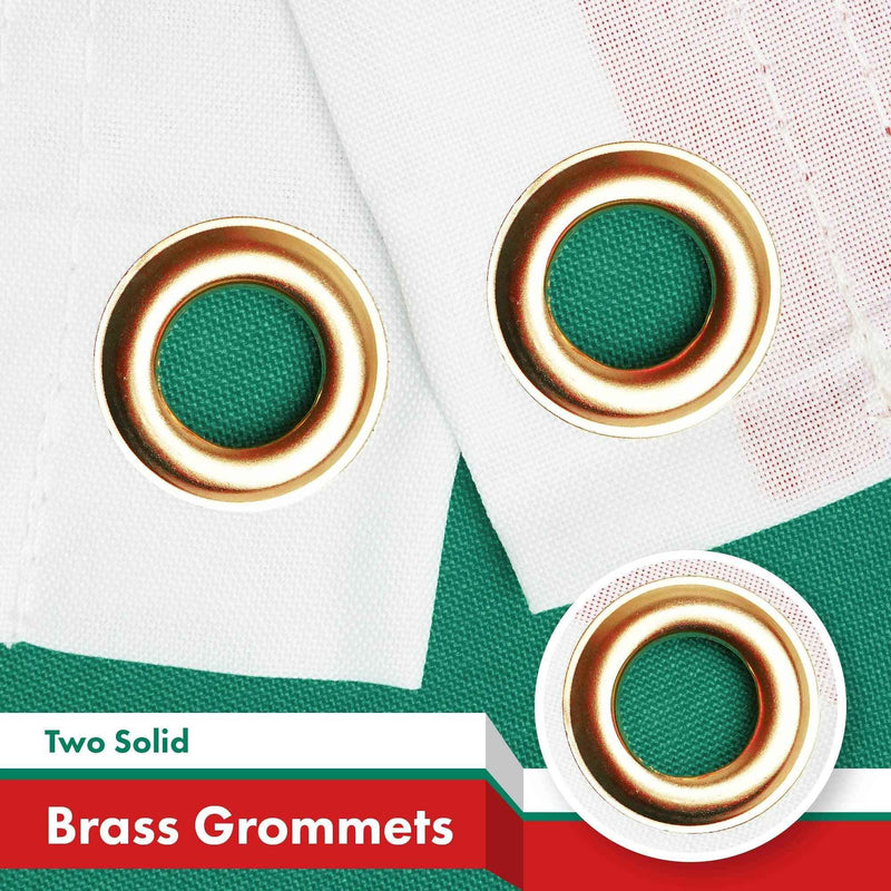 G128 5 Pack: Bulgaria Flag | 3x5 Ft | LiteWeave Pro Series Printed 150D Polyester | Country Flag, Indoor/Outdoor, Vibrant Colors, Brass Grommets, Thicker and More Durable Than 100D 75D Polyester