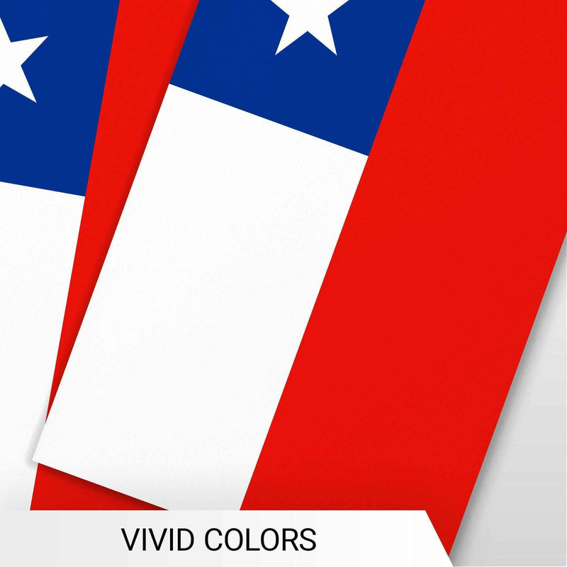 G128 Chile Chilean Bunting Banner | Flag 8.2 x 5.5 Inch, Full String 33 Feet | Printed 150D Polyester, Decorations For Bar, School, Festival Events Celebration