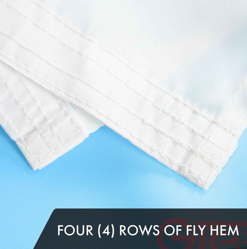 G128 Combo Pack: USA American Flag & Chicago Flag 3x5 Ft Embroidered 300D Polyester, Indoor/Outdoor, Brass Grommets