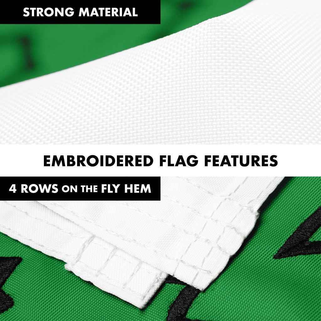 G128 Combo Pack: 6 Ft Tangle Free Aluminum Spinning Flagpole (Black) & An Appeal to Heaven Flag 3x5 Ft, ToughWeave Series Embroidered 300D Polyester | Pole with Flag Included