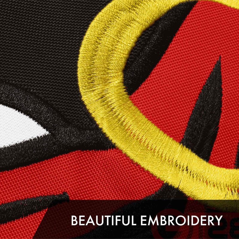 G128 2 Pack: Pirate Jolly Roger Red Head Scarf Flag | 2x3 Ft | ToughWeave Series Embroidered 300D Polyester | Novelty Flag, Embroidered Design, Indoor/Outdoor, Brass Grommets