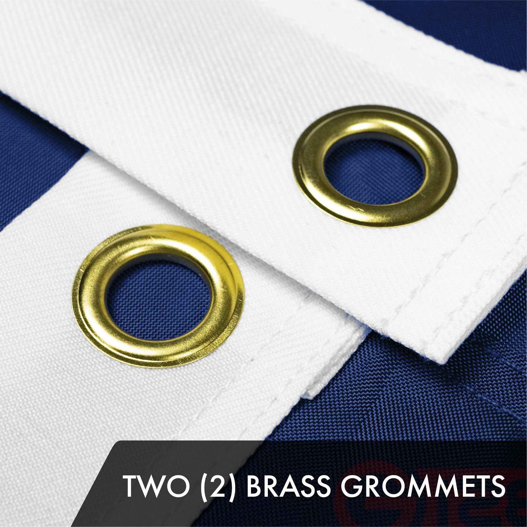 G128 Indiana State Flag | 2x3 Ft | ToughWeave Series Embroidered 300D Polyester | Embroidered Design, Indoor/Outdoor, Brass Grommets