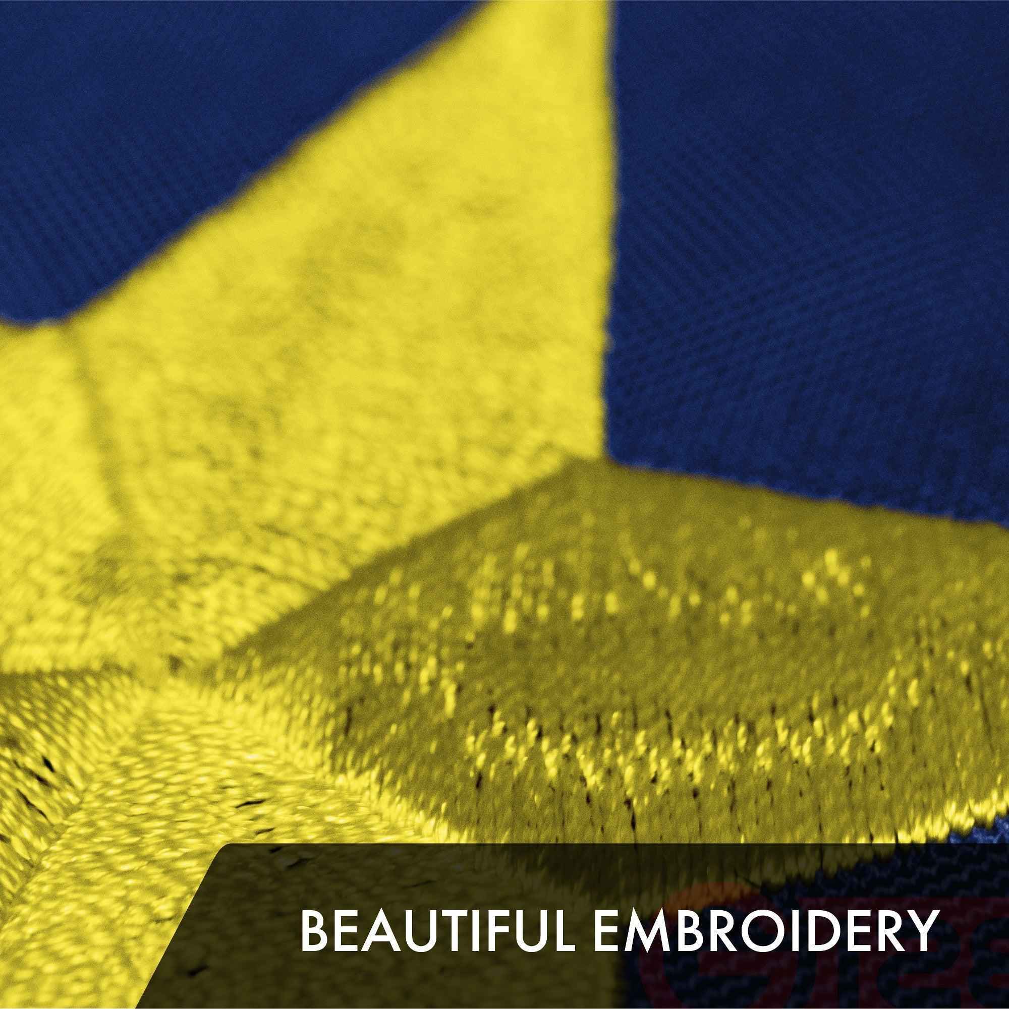 G128 Indiana State Flag | 2x3 Ft | ToughWeave Series Embroidered 300D Polyester | Embroidered Design, Indoor/Outdoor, Brass Grommets