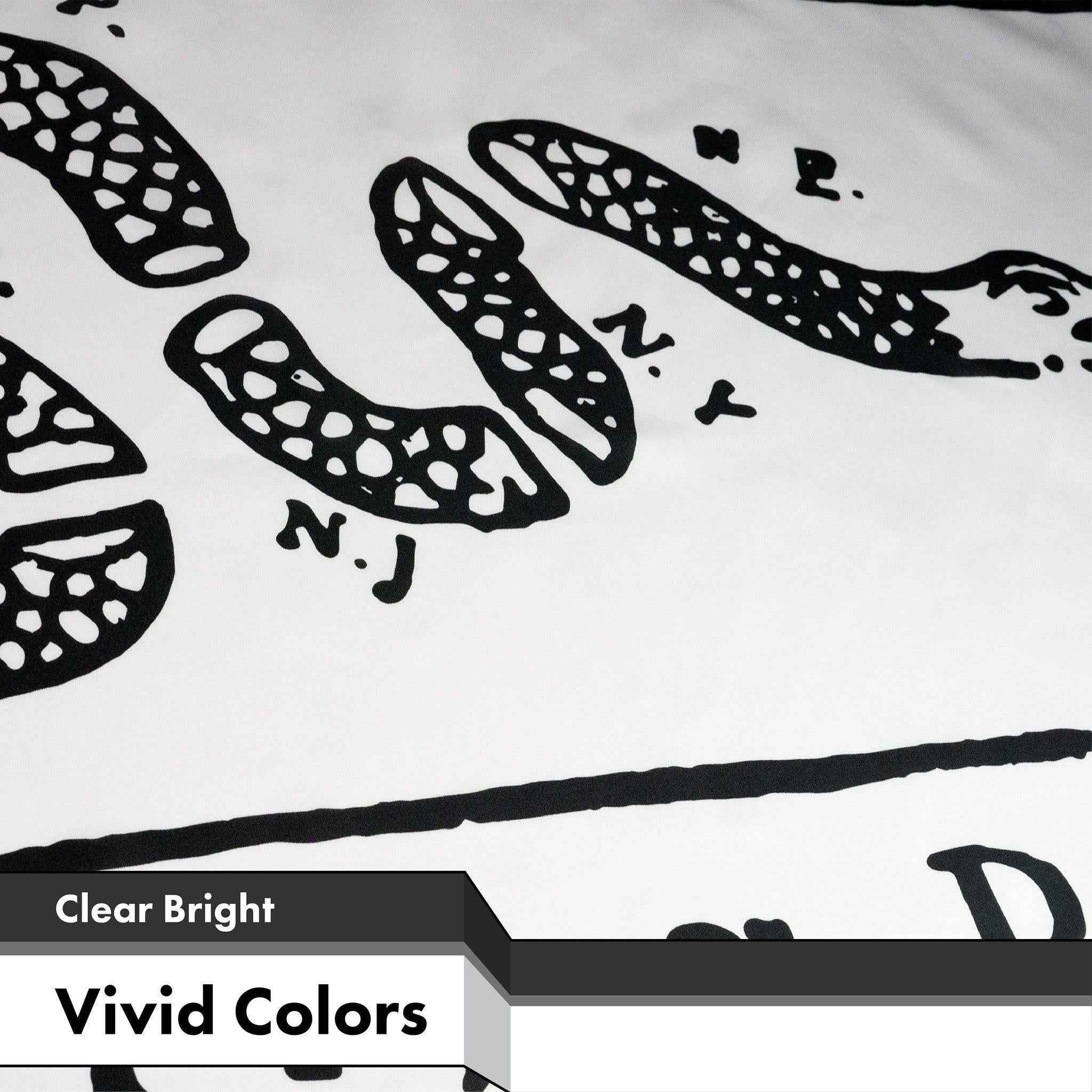 G128 Combo Pack: USA American Flag & Join or Die White Flag 3x5 FT Printed 150D Indoor/Outdoor, Vibrant Colors, Brass Grommets, Quality Polyester