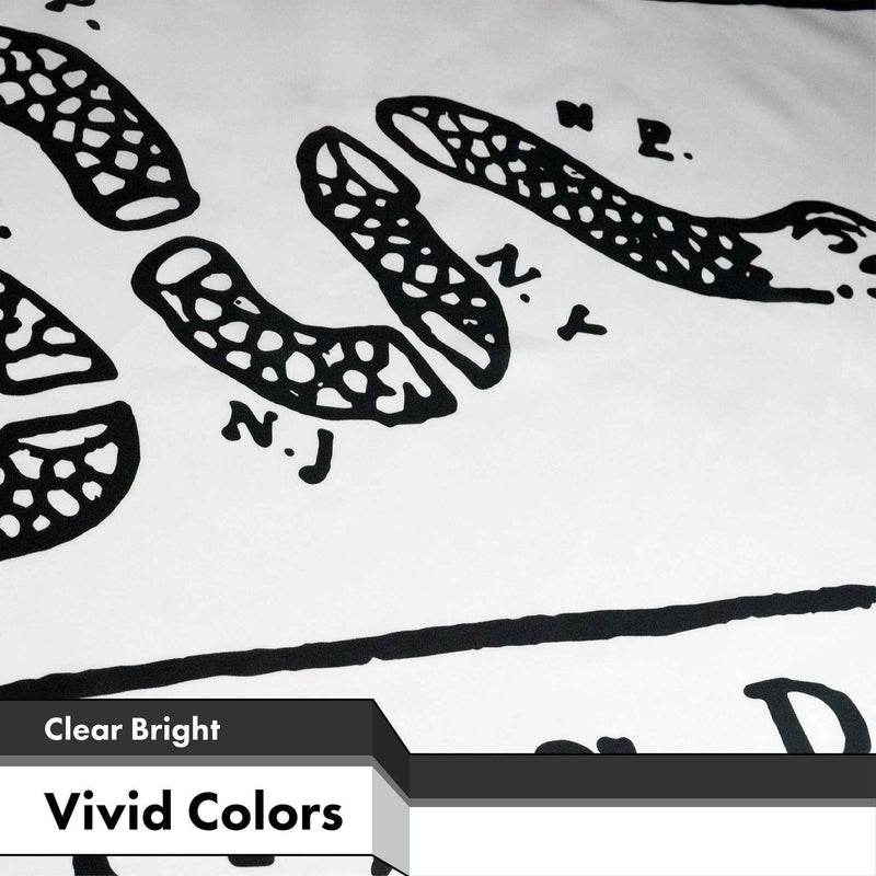 G128 Combo Pack: USA American Flag & Join or Die White Flag 3x5 FT Printed 150D Indoor/Outdoor, Vibrant Colors, Brass Grommets, Quality Polyester