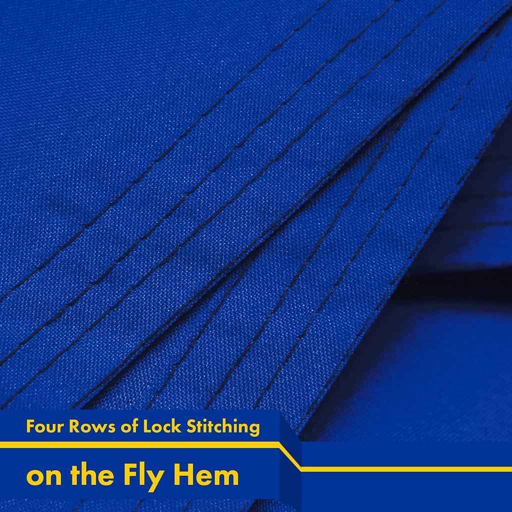 G128 Combo Pack: American USA Flag 3x5 Ft & European Union Flag 3x5 Ft, Both Printed 150D Polyester, Indoor/Outdoor, Brass Grommets