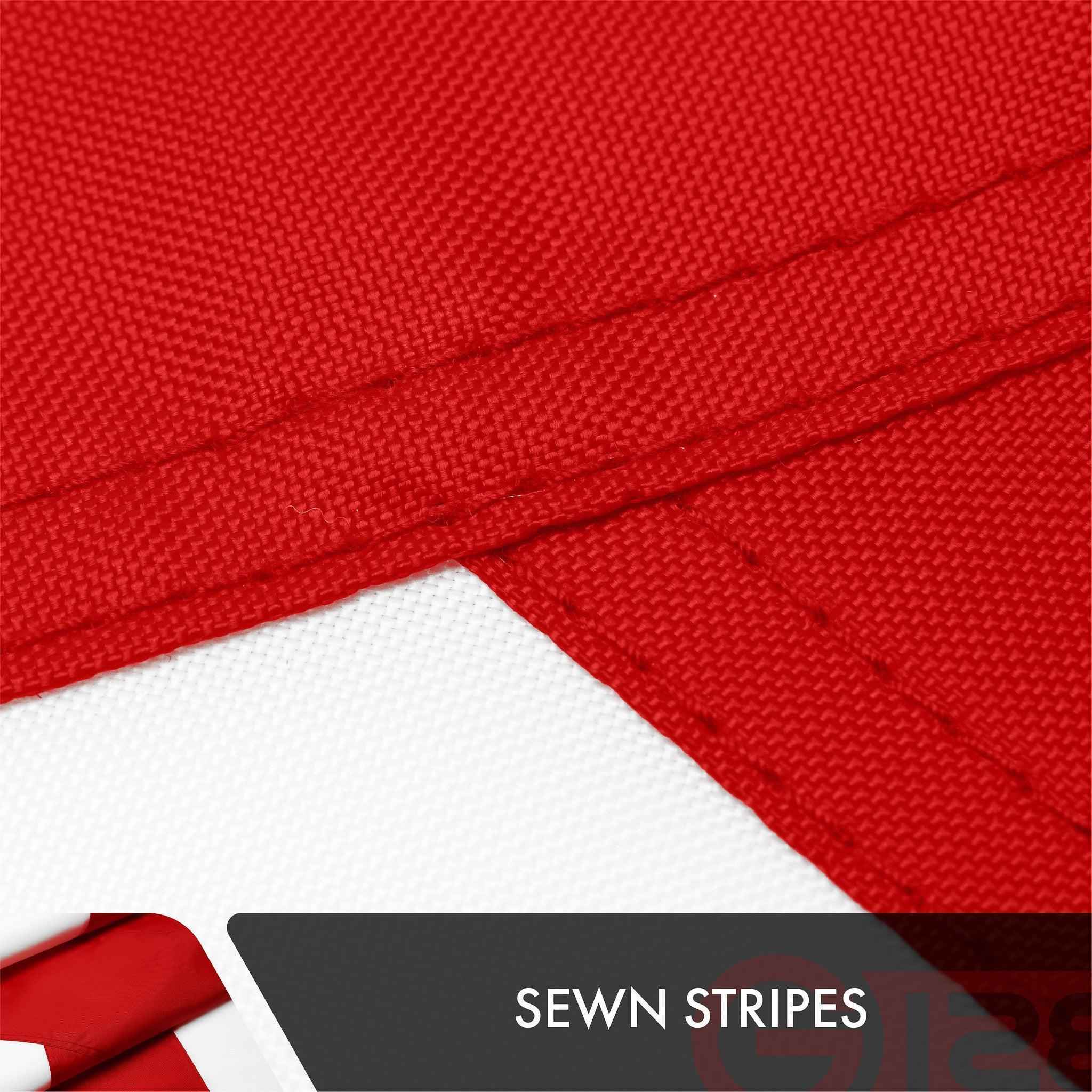 G128 Combo Pack: American USA Flag ToughWeave Series 3x5 Ft Single Sided & Alabama AL State Flag Double Sided 3x5 Ft Double ToughWeave Series | Both Embroidered Polyester, Brass Grommets