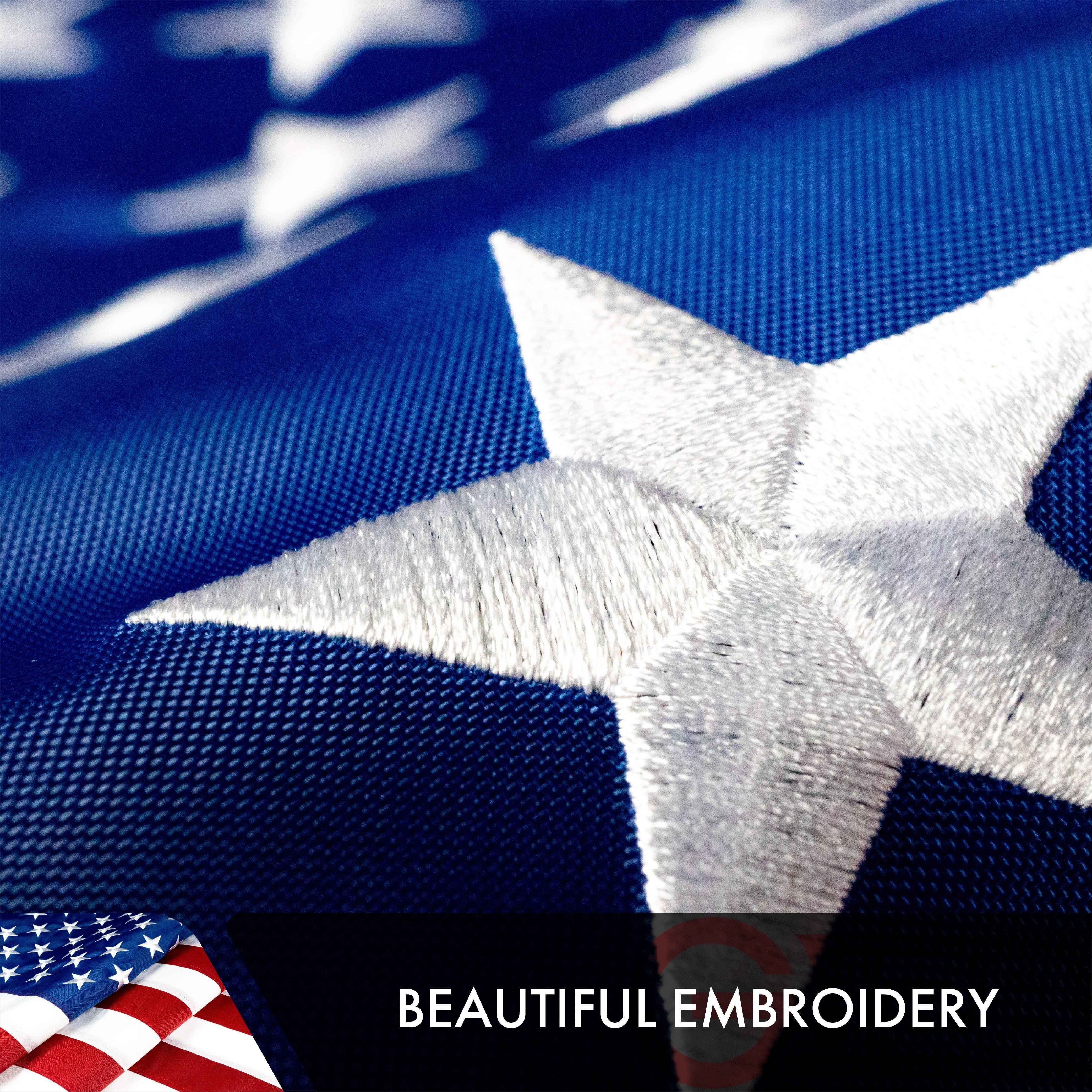 G128 Combo Pack: American USA Flag ToughWeave Series 3x5 Ft Single Sided & Alabama AL State Flag Double Sided 3x5 Ft Double ToughWeave Series | Both Embroidered Polyester, Brass Grommets