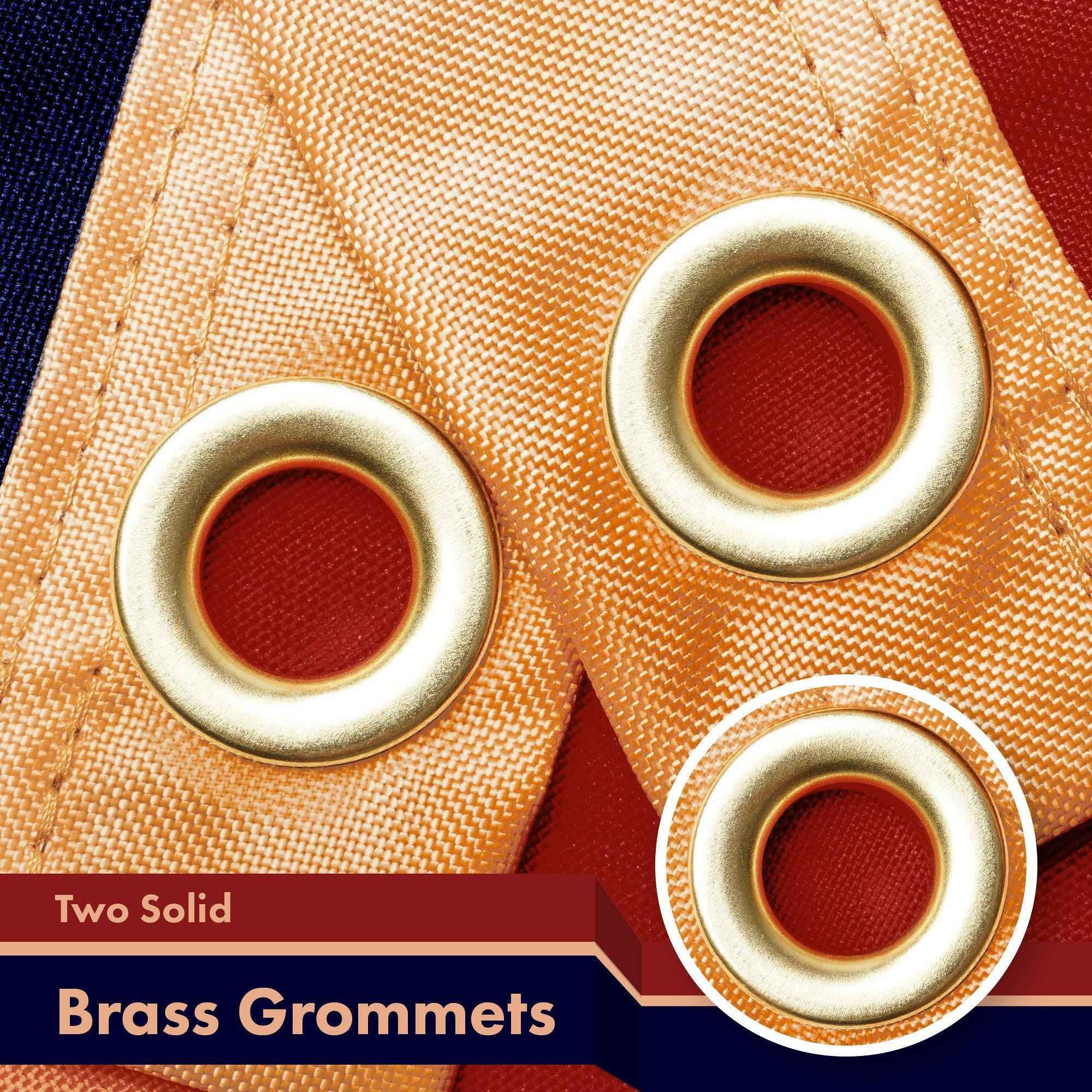 G128 Combo Pack: American USA Tea-Stained Flag 3x5 Ft & Betsy Ross Tea-Stained Flag 3x5 Ft | Both LiteWeave Pro Series Printed 300D Polyester, Brass Grommets