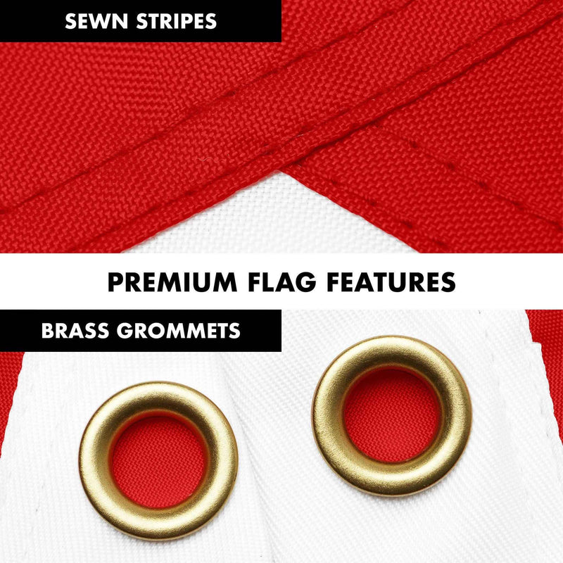 G128 Combo Pack: 6 Ft Tangle Free Aluminum Spinning Flagpole (Silver) & Alabama AL State Flag 3x5 Ft, Double ToughWeave Series Double Sided Embroidered 210D Polyester | Pole with Flag Included