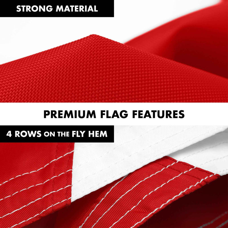 G128 Combo Pack: 6 Ft Tangle Free Aluminum Spinning Flagpole (Silver) & Alabama AL State Flag 3x5 Ft, Double ToughWeave Series Double Sided Embroidered 210D Polyester | Pole with Flag Included