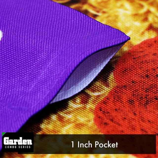 G128 Combo Pack: Garden Flag Stand Black 36x16 Inch & Garden Flag Love Toy Bear 12x18 Inch