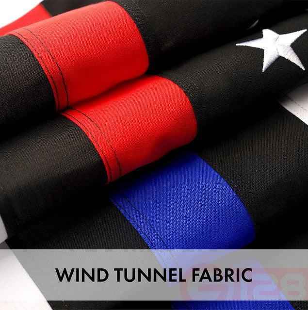 G128 Thin Blue & Red Line Flag 3x5 Ft 10-Pack Embroidered Spun Polyester